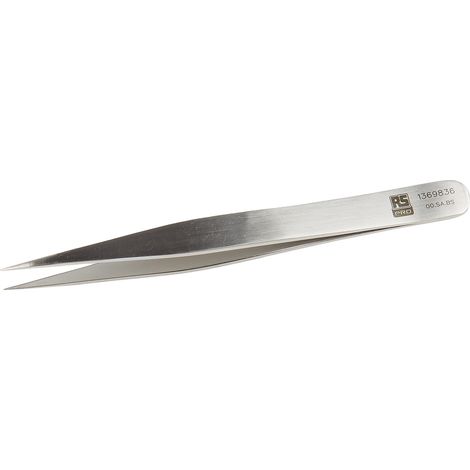 Brucelles RS PRO 00.SA.B pointe plate en inox, L. 120 ( Prix pour 1 ) (1/2)