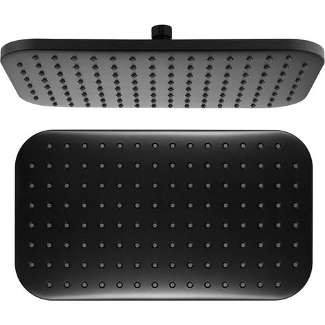 Aqualine Duchas - Rociador de ducha, 20x35 cm, negro mate SC296