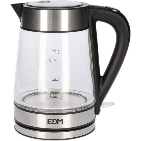 Bollitore in vetro e acciaio inossidabile 1,7 L 1850-2200 W EDM (1/3)