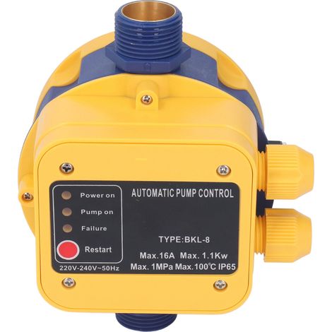 Automatic Water Pump Controller Electronic Pressure Switch 145PSI Adjustable Shortage Protection 1.5bar‑3.0bar 220V‑240V