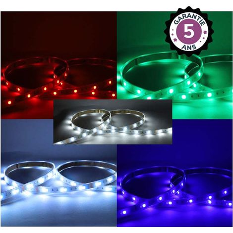 BANDEAU BLC RGB+ 4000K 5M 70LED IP67 10W/M 24V 5ANS MIIDEX LIGHTING 100710 (1/2)