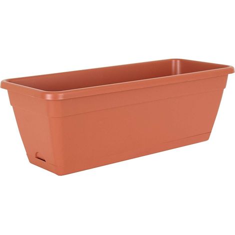 JARDINIÈRE Venezia Reserve d'eau 60CM TERRECUITE, Terracotta (1/5)