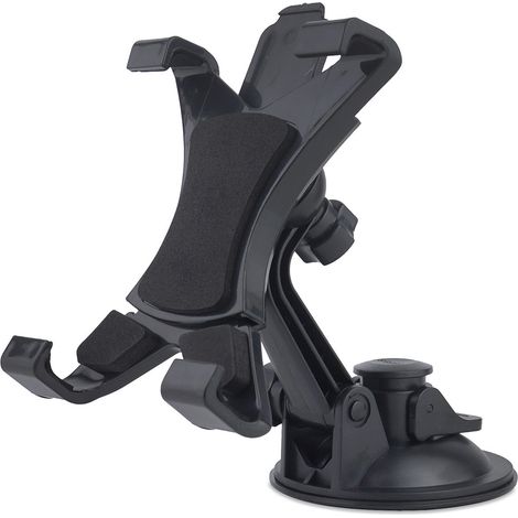 Tablette Support de Voiture, 360 Degrés Support Tablette de Pare-Brise Voiture Réglable pour Tablettes de 7" 10.5",iPad/Samsung/Kindle Fire (1/5)