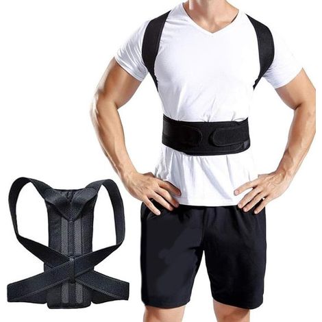 Corset d'immobilisation, correcteur de posture avec soutien dorsal droit (taille L) (1/5)