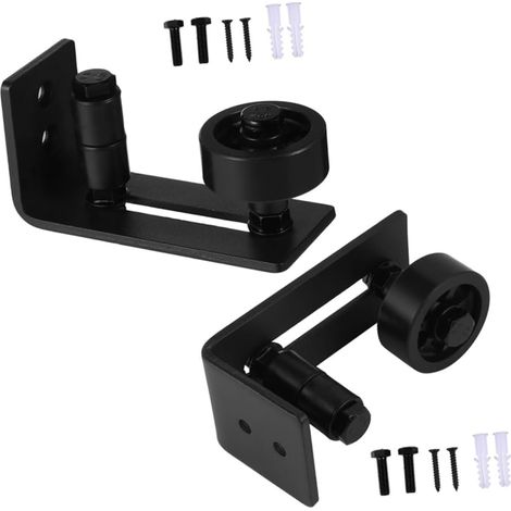 2 pcs guide de sol pour porte de grange coulissante, acier (1/5)