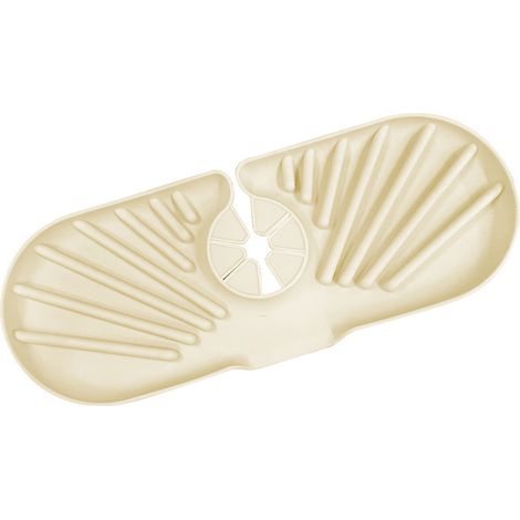 Tappetino scolapiatti per lavelli, supporto scolapiatti per rubinetti da cucina, tappetino antiscivolo per lavelli, tappetino per lavabi, tappetino per bicchieri e saponi, colore tè al latte