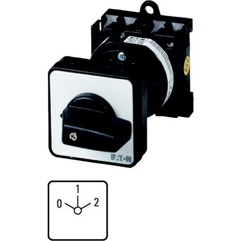 Inverseurs Contacts: 6 20 A plastron: 0-1-2 60 ° à accrochage Encastrement / Montage encastré EATON T0-3-8451/Z