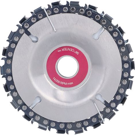 Disque de ponçage bois 4 pouces 22 dents pour meuleuse angulaire, violet, durable pour sculpture et façonnage du bois. (1/5)
