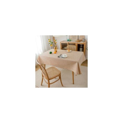 Einteilige Tischdecke (beige, wasserdichte Tischdecke, 90 x 90 cm) - Crezuo