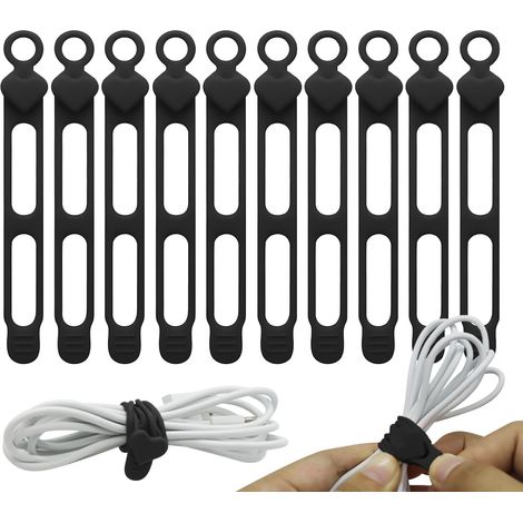 10 Stück Kabel Organizer aus Silikon Mehrzweckwerkzeug für