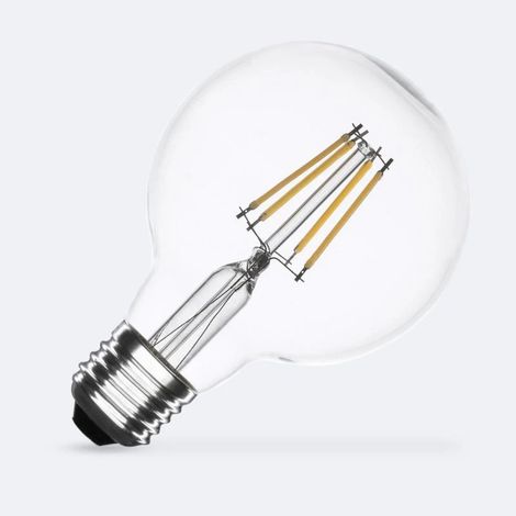 ORION91oficial® - Pack X 6 Bombilla LED G95 E27, Globo Filamento 8w (=60w) 806lm, No Regulable, Luz Blanco Cálido 3000K, 15000h Foco, Iluminación, Aplique, Lámpara, Bombilla - spaziOrion91 (1/3)