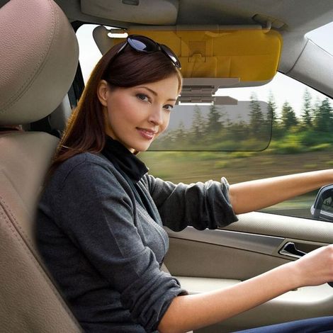 2-in-1 HD-Sonnenblendenverlängerung für Autos, blendfrei, für alle Pkw, Transporter und Lkw (1/4)