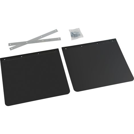 Coppia paraspruzzi camion in PVC nero - 45x35 cm