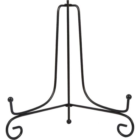 Eiserner Präsentationsständer, Trauerplaketten-Staffelei, 1 Stück schwarzer Plakettenhalter zur Präsentation, Fotorahmenhalter, klassischer eiserner Staffelei-Präsentationsständer für Plaketten (8 Zol