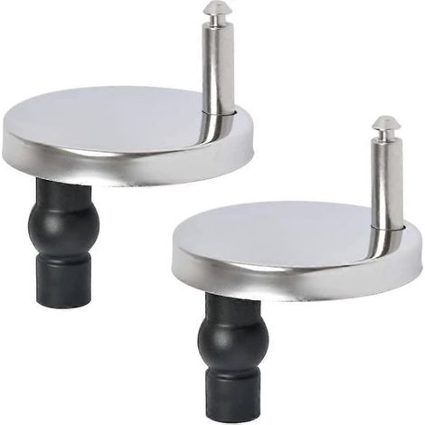 Lot de 2 charnières de fixation pour abattant de toilettes à dégagement rapide, charnières pour trous borgnes, remplacement (1/5)