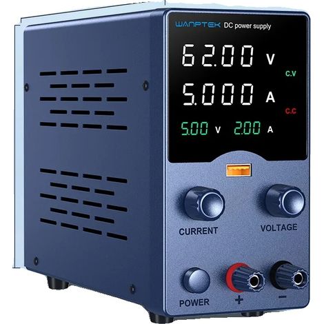 Alimentation de laboratoire, tension réglable, sortie USB, GA605L 62V 5A (1/2)