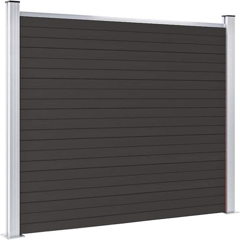 Maison Exclusive - Zaunelement WPC 180x146 cm Schwarz