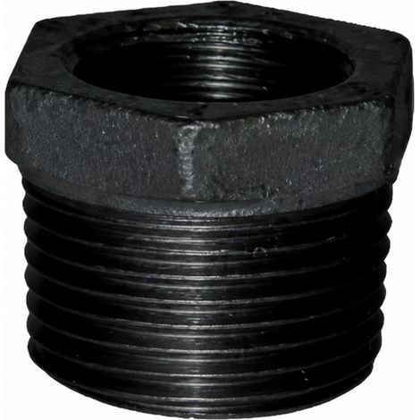 Reduzierter Nippel 33x42 / 20x27, männlich weiblich schwarz