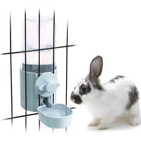 Bebedero automático colgante para mascotas pequeñas, cuenco de 500 ml para conejos y gatos. (1/5)