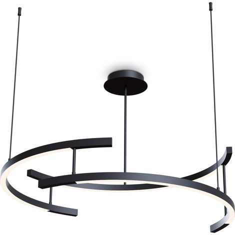 Lampada sospesa LED Maytoni Line Ø83 nero 4000K 52W (1/2)