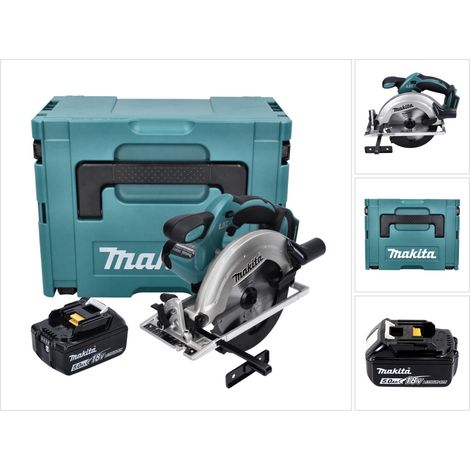 Makita DSS 611 T1J Akku Handkreissäge 18 V 165 mm + 1x Akku 5,0 Ah + Makpac - ohne Ladegerät