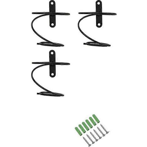 Lot de 3 métal vin support mural porte bouteille de vin mur décor Art Included Mounting Screws et Anchors (1/5)