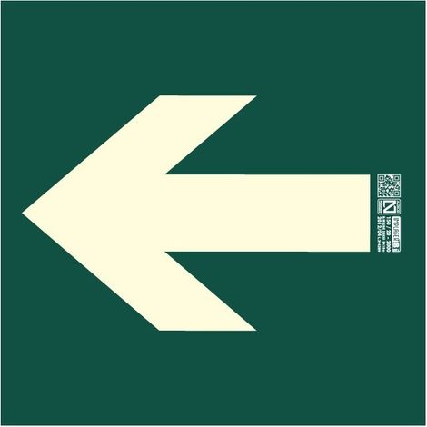 Placa señal dirección flecha izquierda EV26