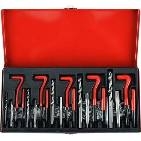 Juego de reparación de roscas de 131 piezas: brocas, manguitos Helicoil M5, M6, M8, M10 y M12. (1/5)