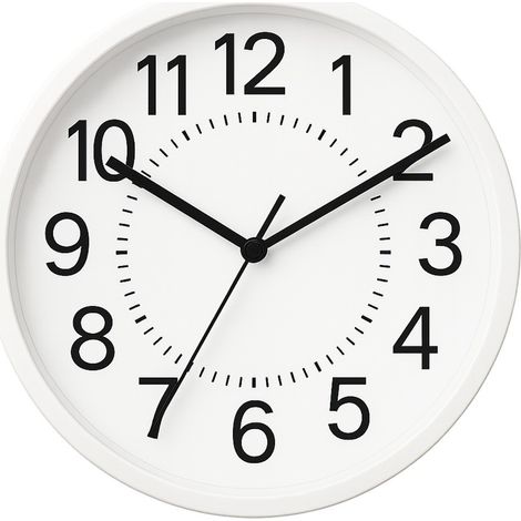 RELOJ PARED BLANCO REDONDO 20cm (1/3)