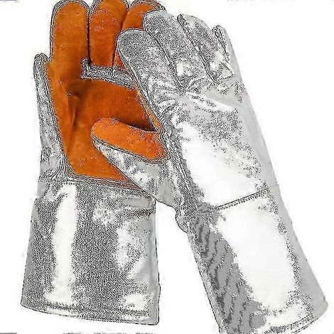 Gants résistants aux hautes températures, ignifugés jusqu'à 1000 degrés, anti-brûlures, isolants thermiques et antidérapants.
