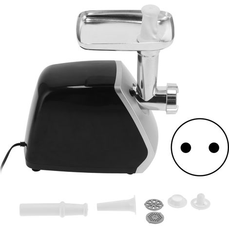 Hachoir à viande noir 2800W électrique ménager, broyeur à viande avec accessoire pour saucisses, prise UE 220-240V