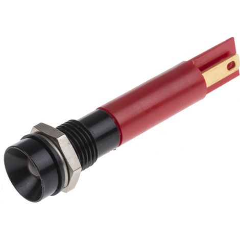 Voyant LED lumineux Rouge RS PRO, dia. 8mm, 12V, IP67 ( Prix pour 1 )