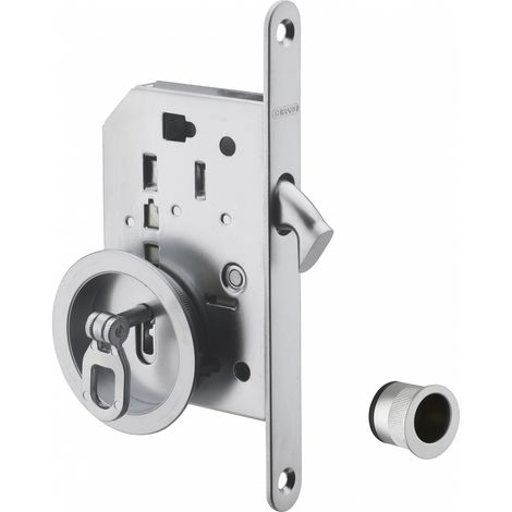 Thirard – Serrure multipoint encastrée à crochet pour porte coulissante – Entraxe 50mm – Pêne crochet – Têtière à bouts ronds – Acier