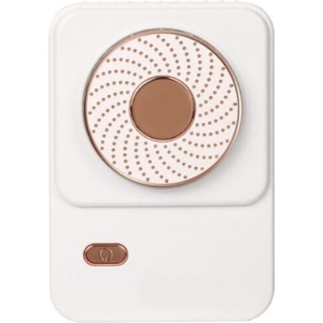 Ventilateur sans lame à col suspendu USB petit ventilateur portatif à vent élevé ventilateur portable (blanc)