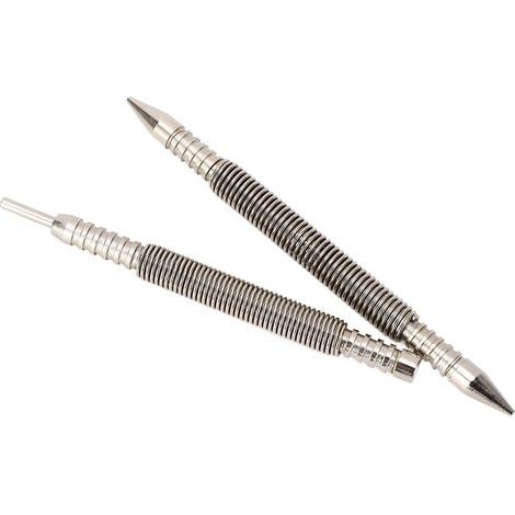 2pcs Spring Nail Set Hinges Cabinet Hardware, Double Head Nailers, Carbon Steel Spring Design Double Head Nail Setter Pin Set (1/5)