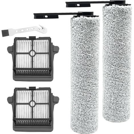 Walzenbürste + Filter für Tineco iFloor 5 Breeze Komplettes Nass- und Trockensauger-Set, Ersatzteile, Zubehörset: 2 Bürstenwalzen + 2 Filter (1/5)