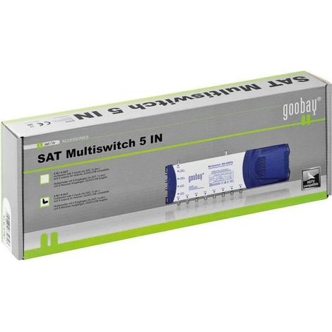 Multiswitch SAT - GOOBAY - MS-508PQ - 4x SAT - 1x Terr - 30 dB Gain