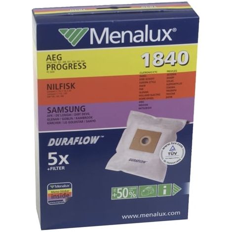 Electrolux - stofzuigerzak synth aeg / samsung / everglades / tristar 5 stuks + filter - 9001961953 - 7321429395571