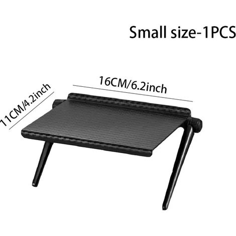 (1 pièce) Étagère supérieure réglable pour écran TV, moniteur d'ordinateur, support de rangement pour ordinateur, boîtier multimédia, routeur, organisateur d'intérieur (1/5)