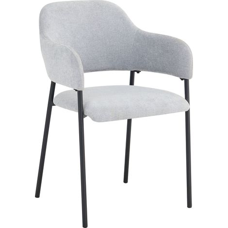 Selsey Azhai - Polsterstuhl, Chenille Grau, 55 cm (1/5)