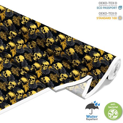 OUTDOOR DEKOSTOFFE OXFORD - Motiv der Schädel I DX5031