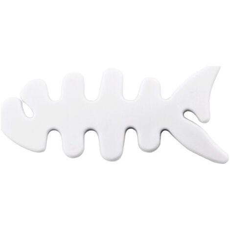 Funda para cable de auriculares con forma de pez - Blanca (1/5)