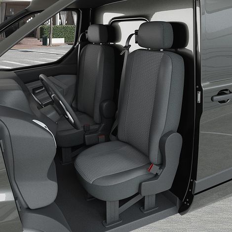 Housse de siège Auto / Utilitaire - Sur Mesure pour VOLKSWAGEN Transporter (Dès 09/2006) 2 sièges