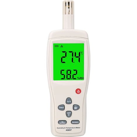 Luftfeuchtigkeits- und Temperaturmessgerät, digitales Hygrometer, Luftfeuchtigkeitsmessgerät, Temperatur- und Feuchtigkeitssensor, -10 50 °C, 5 % 98 %, hohe Genauigkeit (1/5)