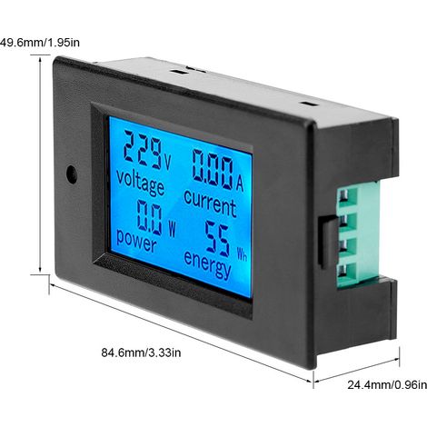 Compteur d'Énergie Numérique 100A AC, Mesure KWh Watt Volt Ampère 80-260V, Moniteur de Consommation Électrique (1/5)