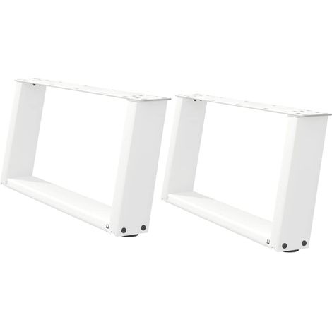 Maison Exclusive - Couchtischbeine U-Form 2 Stk. Weiß 70x(30-31)