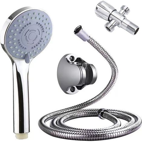 Eckventil aus Edelstahl 304, 4-Punkt-Warm- und Kaltwasseranschluss für den Haushalt, ein Zulauf, zwei Auslässe, Absperrventil für Dusch- und Warmwasserbereiter – galvanisiertes Eckventil-Set mit zwei