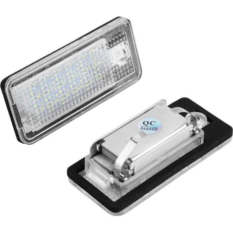 Pack de 2 ampoules LED de plaque d'immatriculation pour Audi A3 S3 A4 S4 B6 B7 A6 C6 S6 - Lpl0114 (1/5)