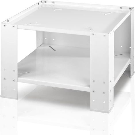 1 Socle Universel, Métal, Pieds Réglables, Compartiment Rangement, Pour Lave-linge Sèche-linge (1/5)