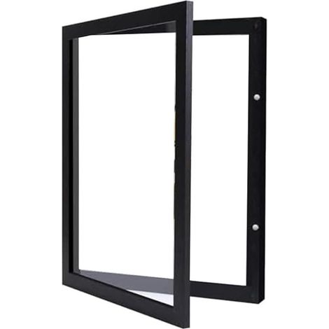 Cadre photo polystyrène imitation bois 33 x 33 cm – Résistant aux UV – Surface visible 28,7 x 28,7 cm – Pour t-shirts et maillots